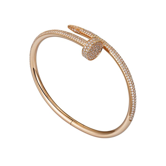 Vòng Đeo Tay Jewery Luxury Juste Un Clou Đầu Đinh Full Kim Cương Màu Vàng Hồng