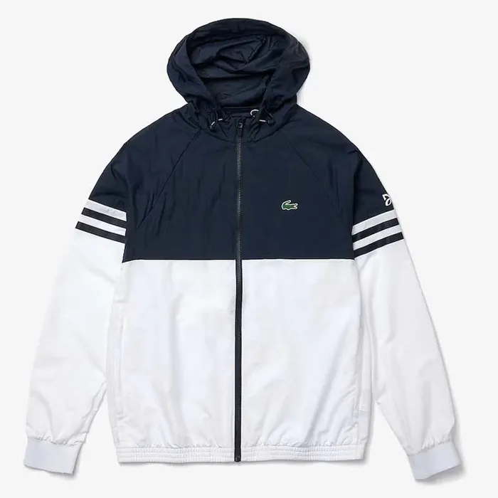 Áo Khoác Gió Lacoste Sport Novak Djokovic BH1461-51-525 Màu Trắng - Xanh Navy Size S