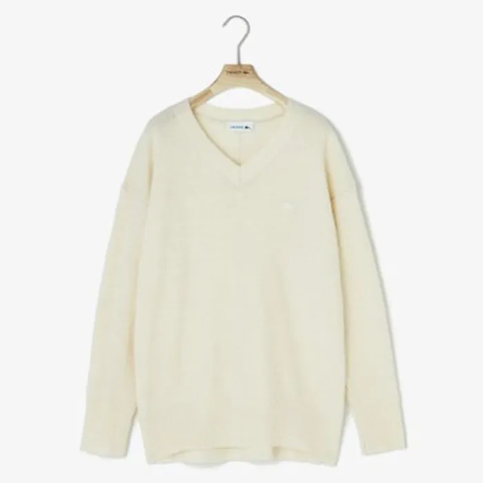 Áo Len Women's Lacoste Sweatshirt Màu Trắng Đục
