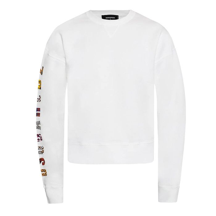 Áo Nỉ DSquared2 Sweatshirts For Men Màu Trắng Size XS