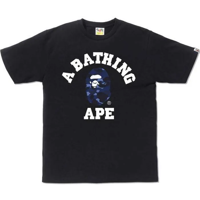 Áo Phông Bape Color Camo College Tee Màu Đen