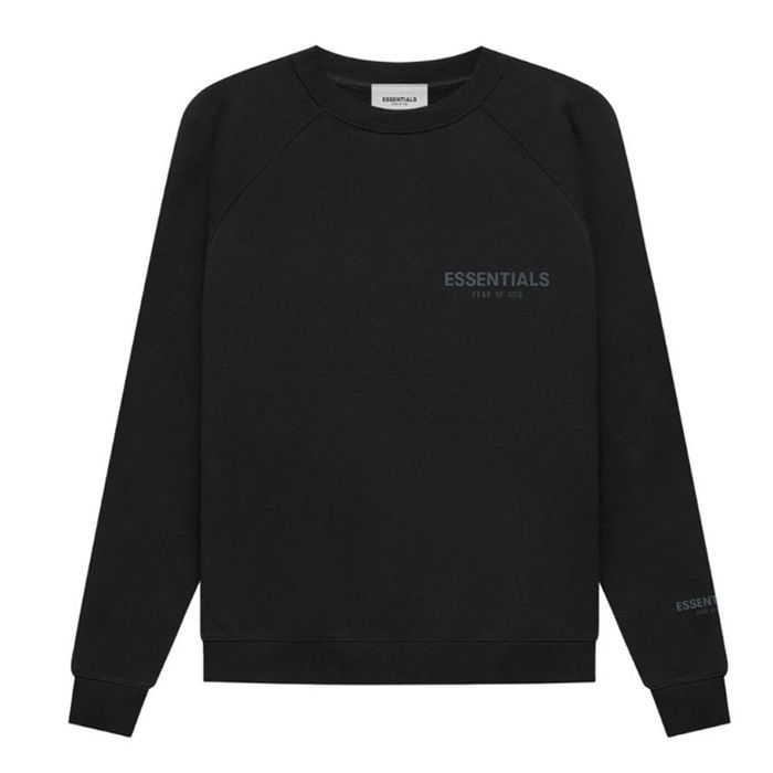 Áo Sweater Fear Of God Essentials Pullover Crewneck Stretch Limo Màu Đen