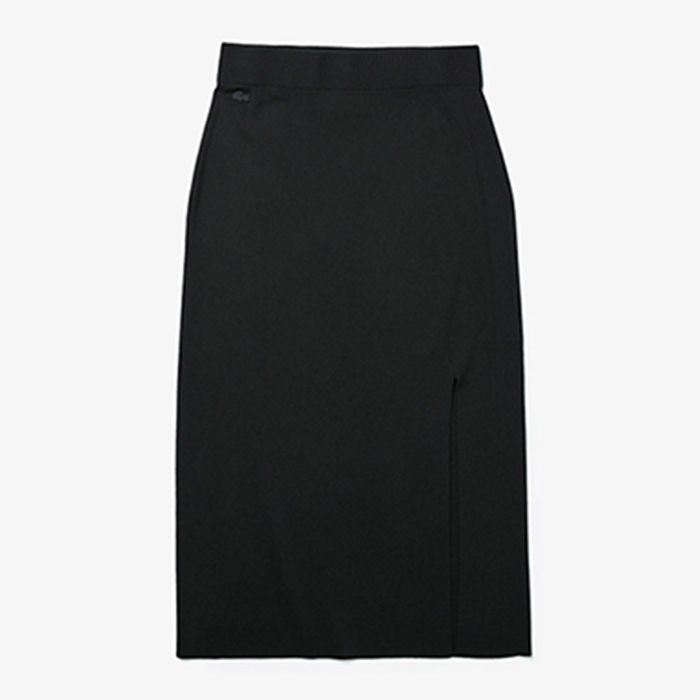 Chân Váy Len Lacoste Women's Live Slit-Front Knit Skirt Màu Đen Size 38
