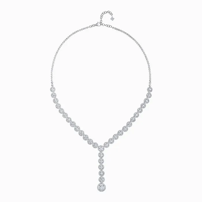 Dây Chuyền CZ Lộc Phúc Fine Jewelry VFH1091ANWWG.06 Vàng Trắng