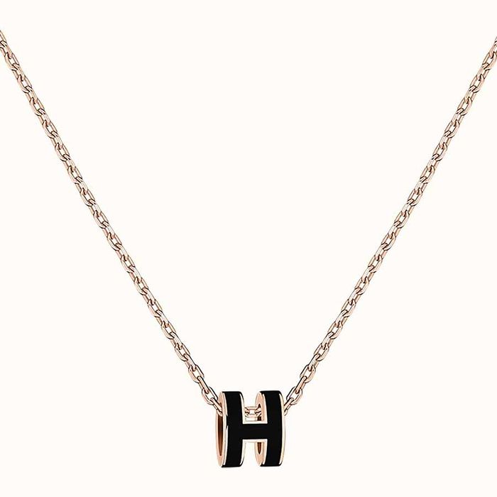 Dây Chuyền Hermès Mini Pop H pendant Màu Vàng Hồng