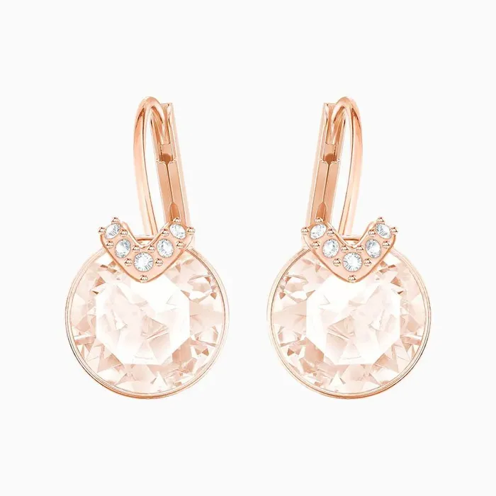 Khuyên Tai Swarovski Bella V Pierced Earrings Pink Rose-Gold Tone Plated 5299318