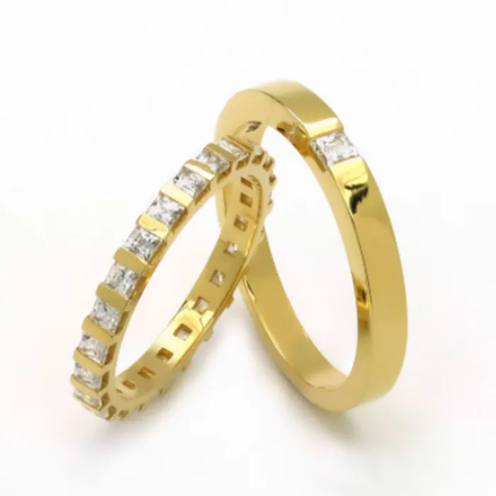 Nhẫn Cưới Phú Quý WD015750 Vàng Gold