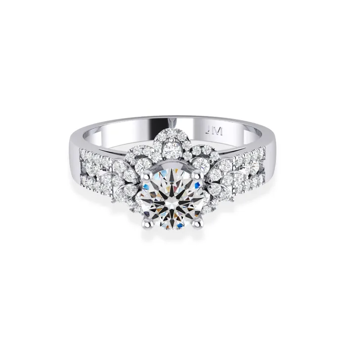 Nhẫn Jemmia Diamond Nữ 18K VNF2021122422 Vàng Trắng Đính Kim Cương Nhẫn Jemmia Diamond Nữ 18K VNF2021122422 Vàng Trắng Đính Kim Cương (Giá Chưa Bao Gồm Đá Chủ)