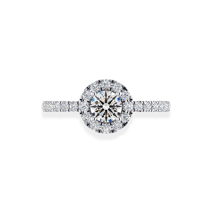 Nhẫn Kim Cương Jemmia Diamond Nữ 18K VNF2021122428 Vàng Trắng (Giá Chưa Bao Gồm Đá Chủ)