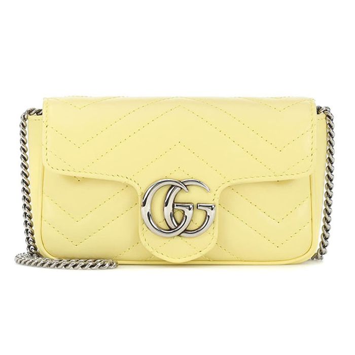 Túi Gucci Marmont Super Mini Leather Shoulder Bag Màu Vàng