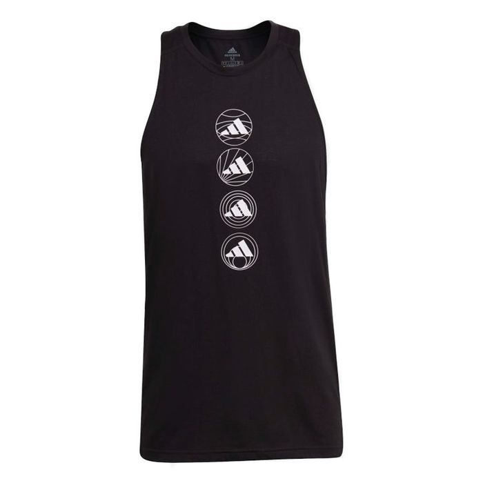Áo Ba Lỗ Adidas Tank Top Run Logo Màu Đen