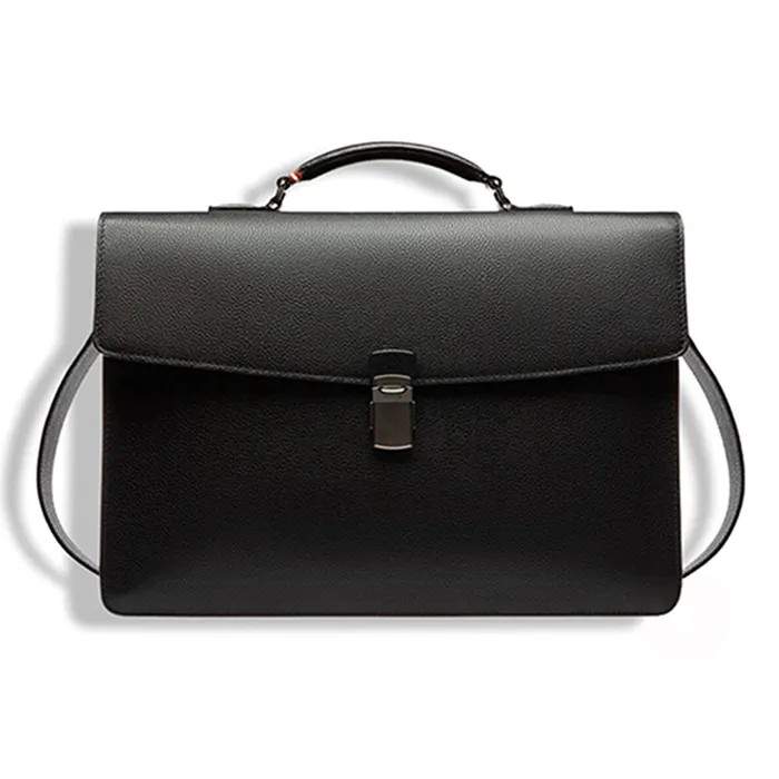 Cặp Xách Tay Bally Leather Galberg For Men Lyst Màu Đen