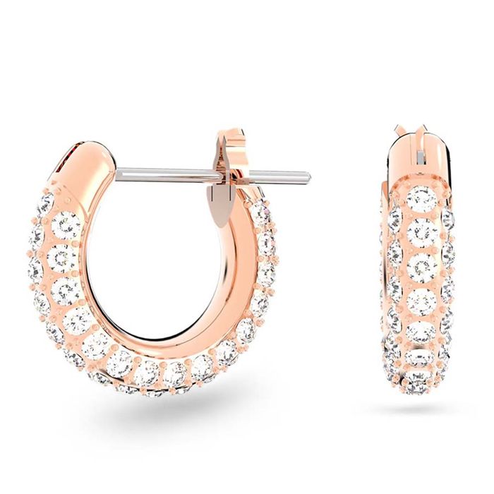 Khuyên Tai Swarovski Stone Hoop Rose Gold Earrings 5446008 Màu Vàng Hồng