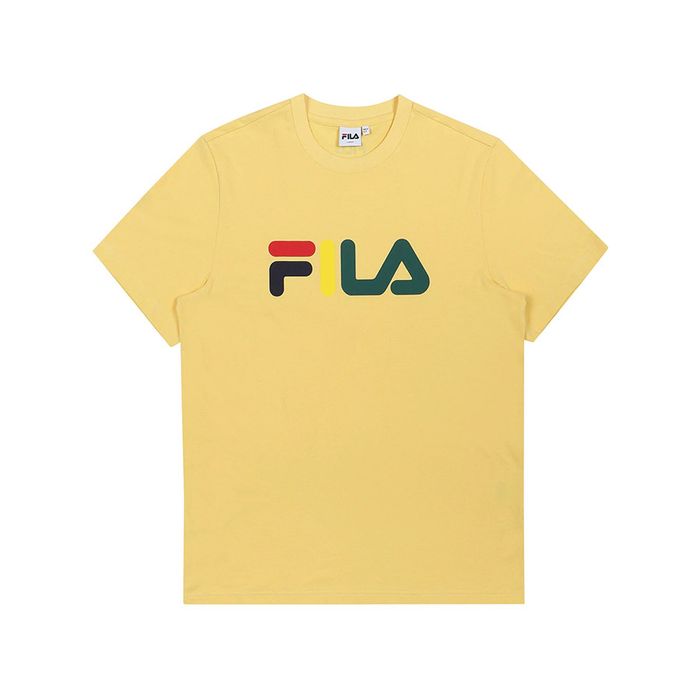 Áo Thun Unisex Fila Multicolor Linear FE2RSC5302X-BLK Màu Vàng