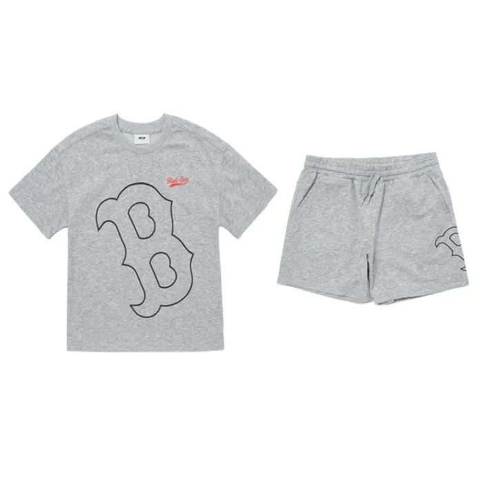 Bộ Quần Áo Cộc Tay MLB Megalogo T-shirt Set New York Yankees 7AS100123-43MGD Màu Xám Size 165
