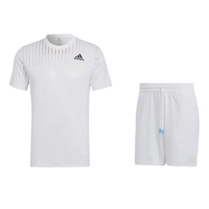 Bộ Thể Thao  Adidas Tennis Họa Tiết Freelift Melbourne HA3344 & H67147 Màu Trắng