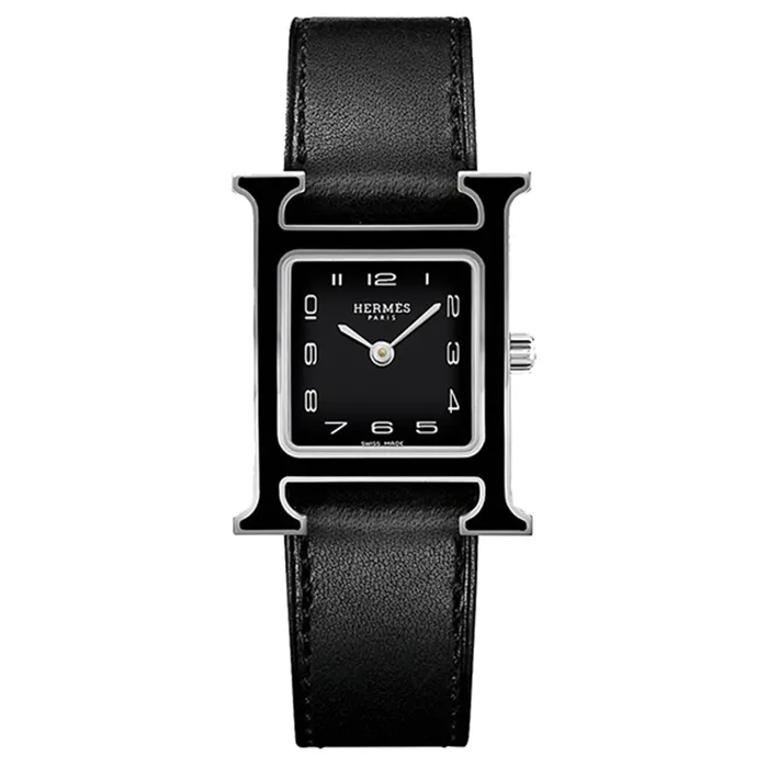 Đồng Hồ Hermès H Hour 044936WW00 Small PM 21mm Màu Đen