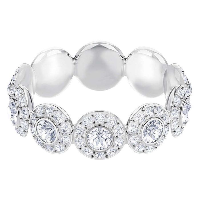 Nhẫn Swarovski Angelic Ring Round Cut, White, Rhodium Plated Màu Bạc Size 55