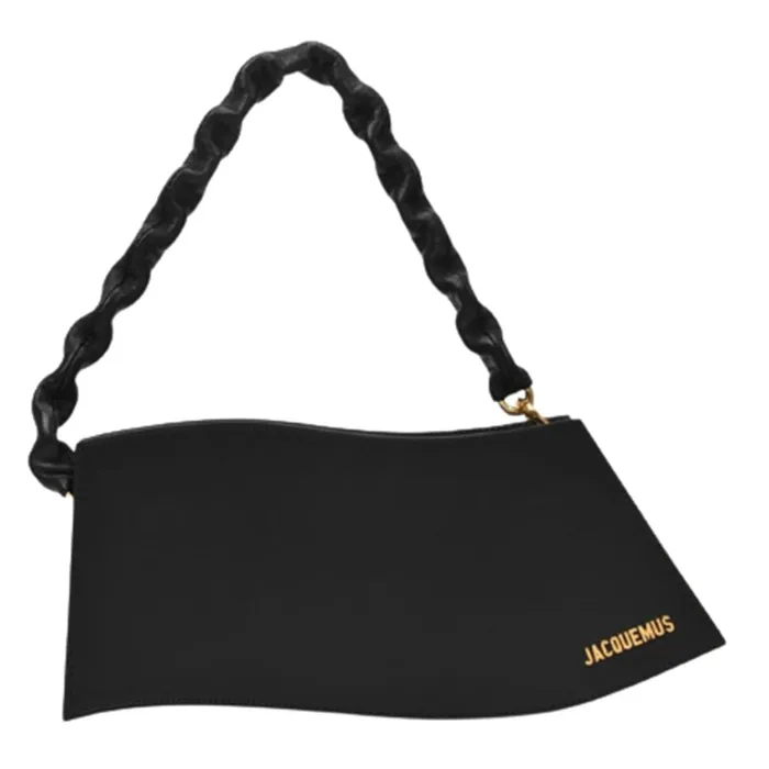 Túi Xách Jacquemus La Vague Ocean Curve Shoulder Bag Size 33 Màu Đen
