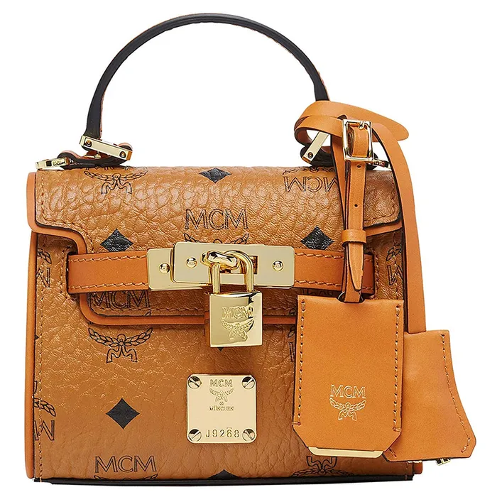 Túi Xách MCM Heritage Satchel In Visetos Màu Nâu