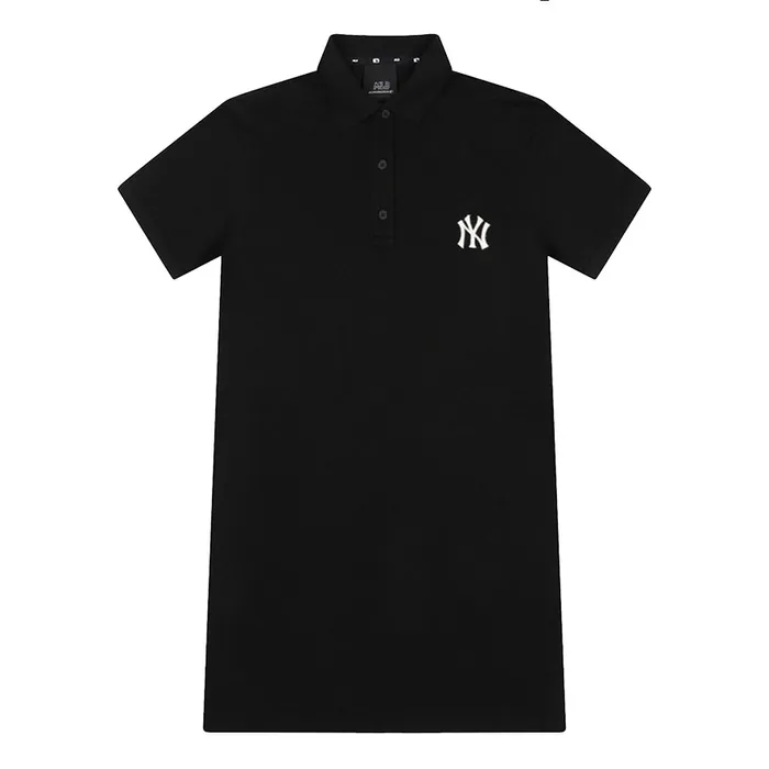 Váy Polo MLB Collar Slim Fit New York Yankees 31OP12131-50L Màu Đen