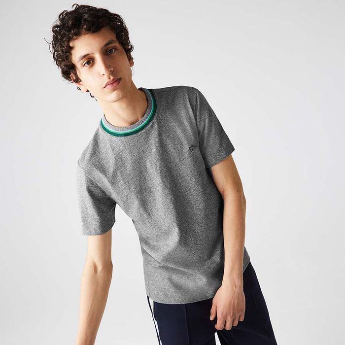Áo Thun Lacoste Men’s T-Shirt TH8064 QZ8 Màu Xám