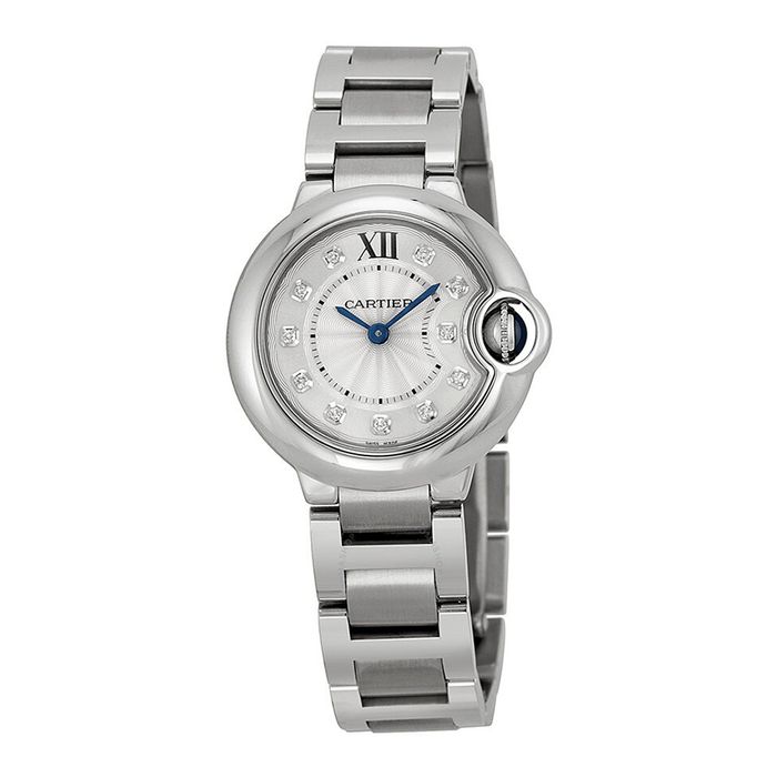 Đồng Hồ Nữ Cartier Ballon Bleu Silver Diamond Dial Ladies Watch WE902073 Màu Bạc