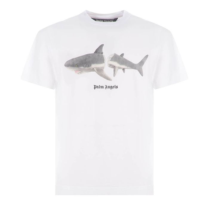 Áo Phông Palm Angels logo Shark PMAA001C99JER0120110 Màu Trắng