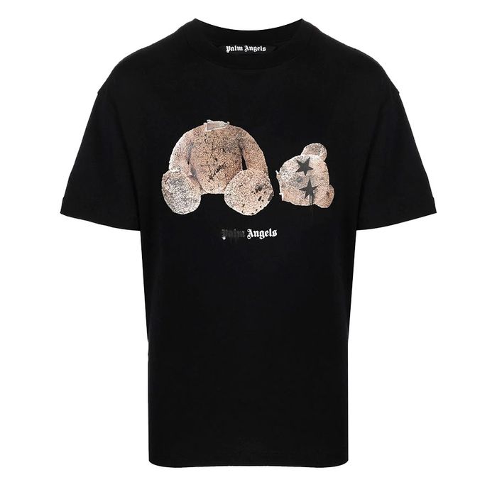 Áo Phông Palm Angels Spray Bear-Motif T-Shirt PMAA001F21JER0271060 Màu Đen