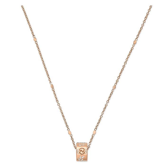 Dây Chuyền Gucci Icon Blossom 18k Rose Gold Pendant Necklace Màu Vàng Hồng
