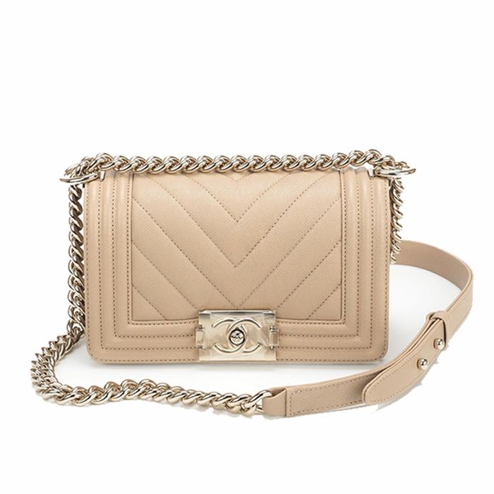 Túi Đeo Chéo Chanel Boy Small Bag Màu Beige