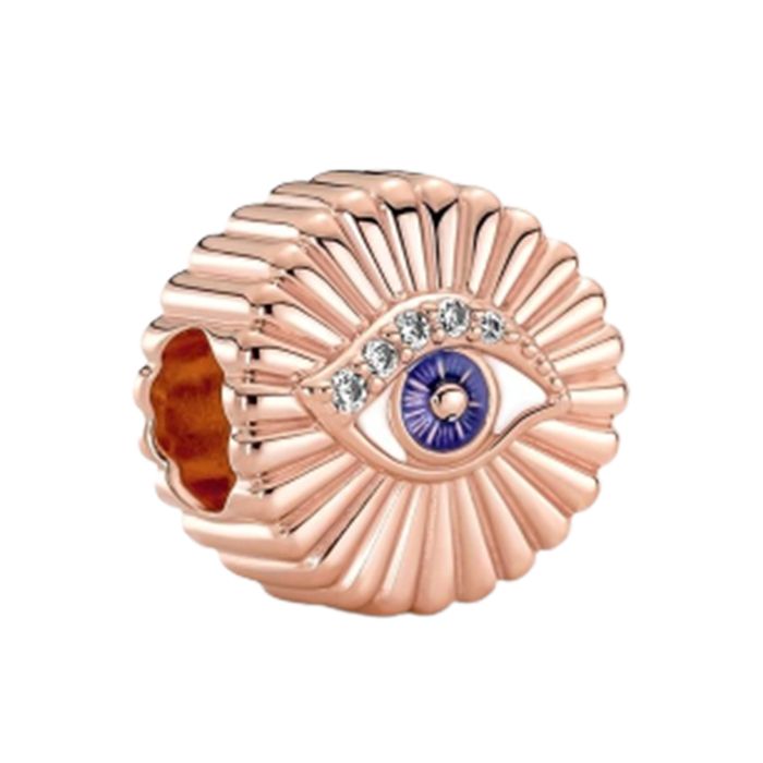 Hạt Vòng Charm Pandora Sparkling All-Seeing Eye 780097C01 Màu Vàng Hồng