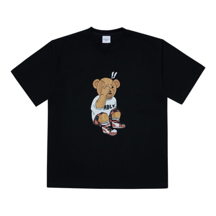 Áo Phông Acmé De La Vie ADLV Check Pants Bear Sleeve T-Shirt Màu Đen Size 1