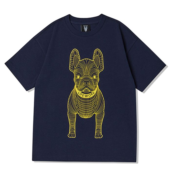 Áo Phông LifeWork Big Logo Basic Tshirt LW225TS990 Màu Xanh Navy Size S