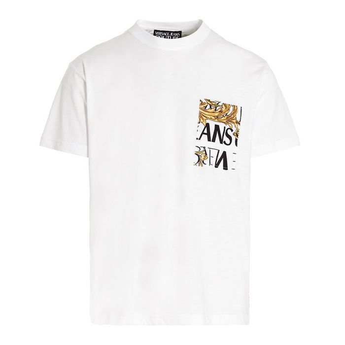 Áo Thun Nam Versace Jeans Couture Men Clothing 73GAH6R0 JS099 G03 Màu Trắng Size S