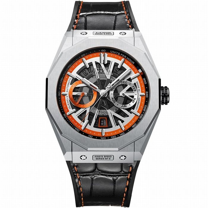 Đồng Hồ Nam Bonest Gatti King Speed B596012L Màu Đen Viền Cam