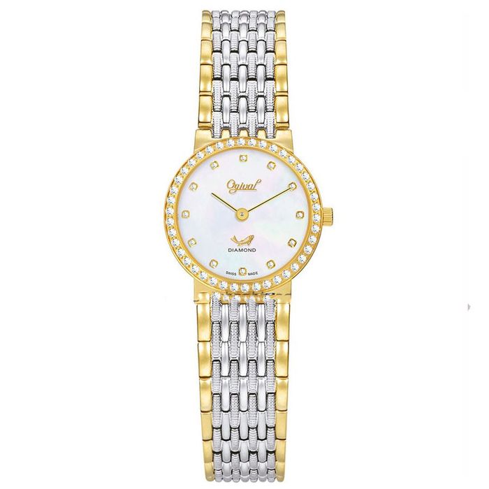 Đồng Hồ Nữ Ogival OG385-022DLSK-T Demi Vàng Gold - Bạc