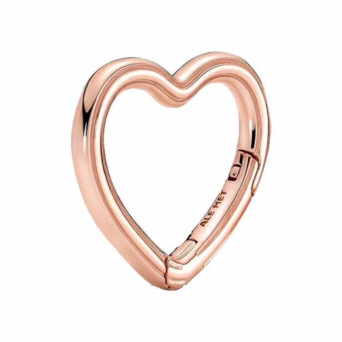 Hạt Vòng Charm Pandora Me Styling Heart Connector 780081C00 Màu Vàng Hồng
