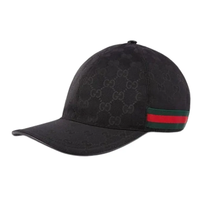 Mũ Gucci Original GG Canvas Baseball With Web Black Size M