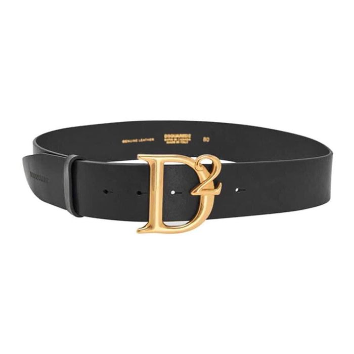 Thắt Lưng Nam Dsquared2 D2 Statement Belt BLK/GOLD BEM0393 Màu Đen Size 85