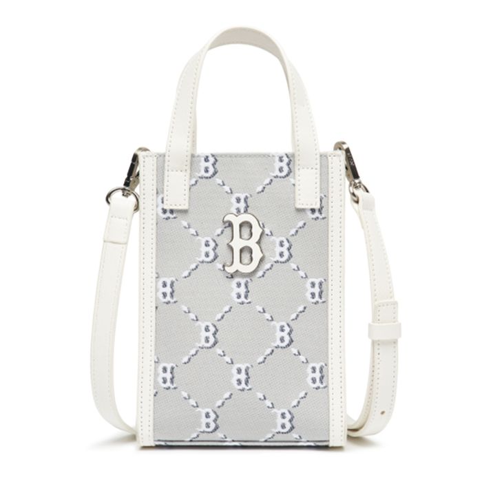 Túi Đeo Chéo MLB Monogram Diamond Jacquard Phone Pouch 3ACRH012N-43GRS Màu Xám