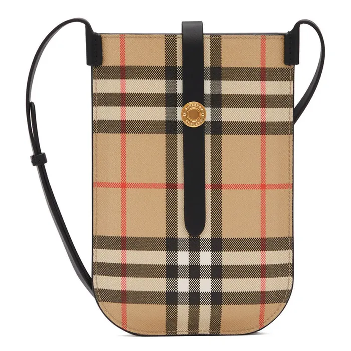 Túi Đựng Điện Thoại Burberry Beige Vintage Check Anne Màu Beige
