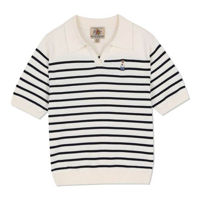 Áo Len WHOAU WHKAC2536F Kẻ Đen Trắng Size S