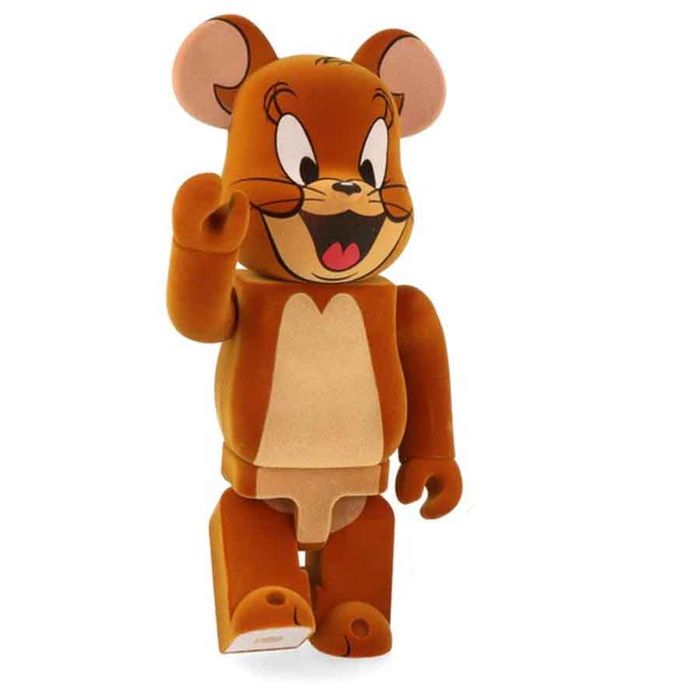 Đồ Chơi Mô Hình Bearbrick Jerry Flocky Edition Màu Nâu Size 1000%