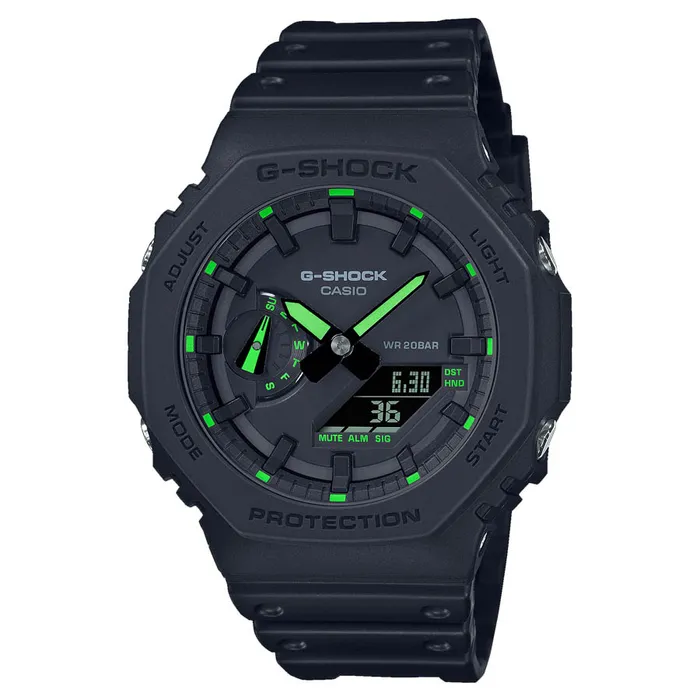 Đồng Hồ Nam Casio Analog-Digital G Shock Neon Accent Series GA2100-1A3 Màu Đen