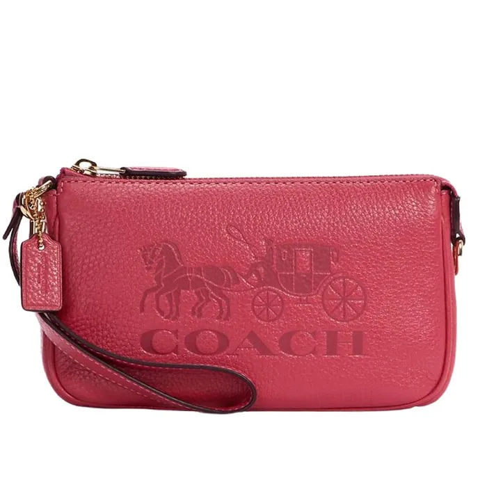 Túi Xách Coach Nolita 19 With Horse And Carriage Màu Đỏ Hồng