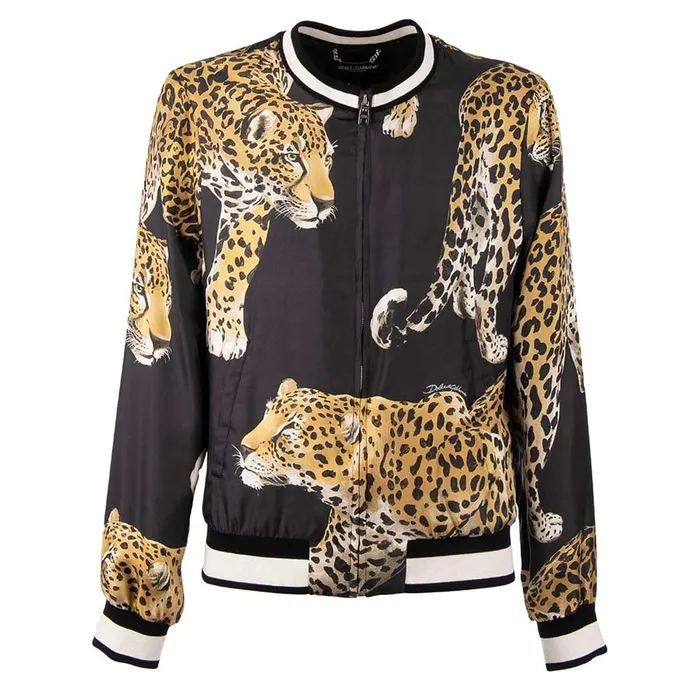 Áo Khoác Nam Dolce & Gabbana D&G Silk-Satin Bomber Jacket Màu Đen Size XS