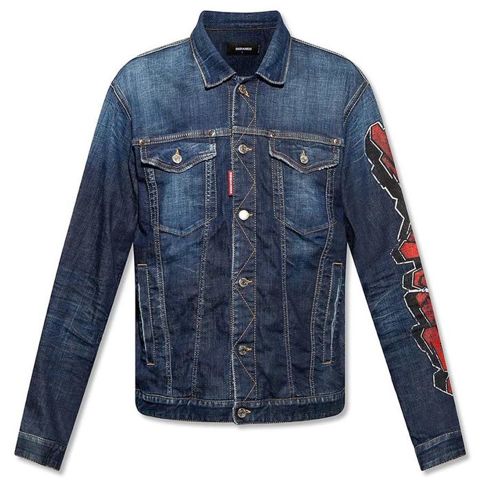 Áo Khoác Dsquared2 Wall Tag Over Jacket S74AM1227 S30342 Màu Xanh