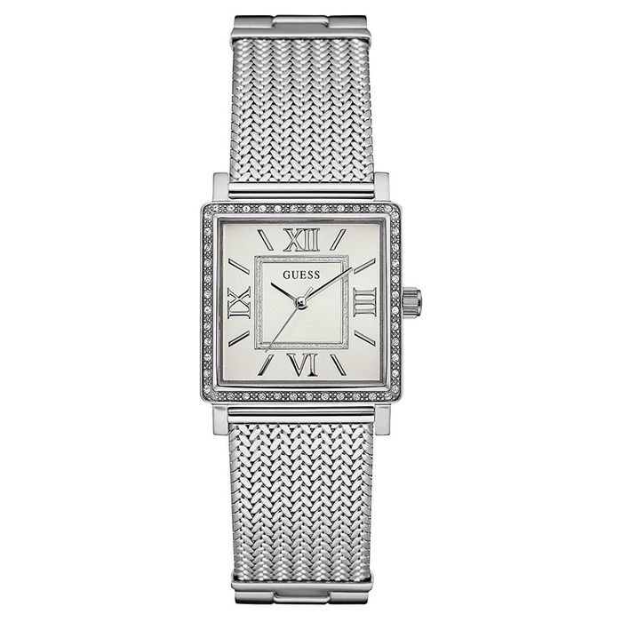 Đồng Hồ Nữ Guess Highline Mesh Bracelet Women's Watch 28mm U0826L1 Màu Bạc
