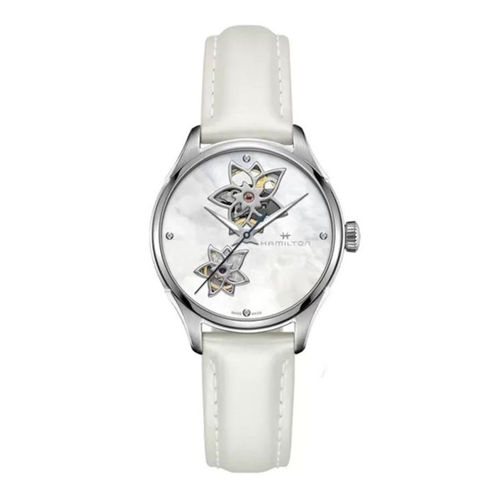 Đồng Hồ Nữ Hamilton Jazzmaster Open Heart Automatic H32115892 Màu Trằng Sữa